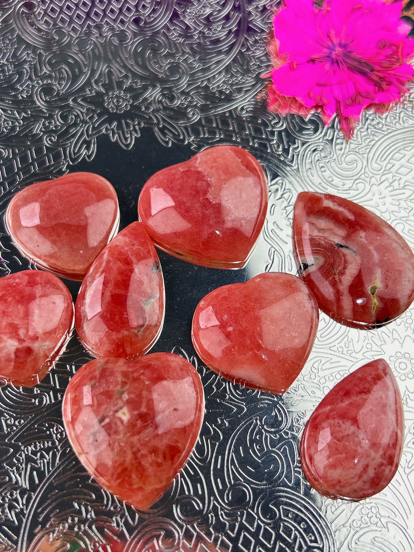 Rhodochrosite pendant
