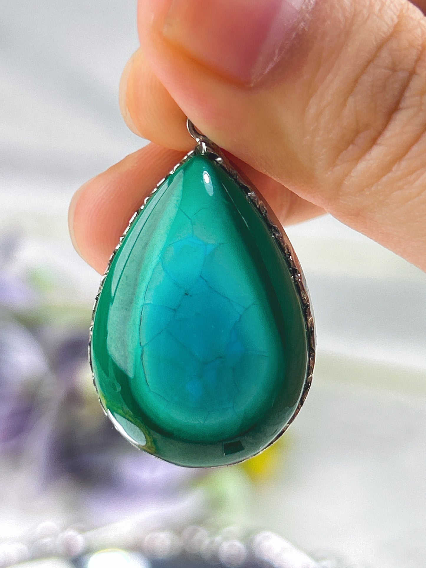 Chrysocolla pendant