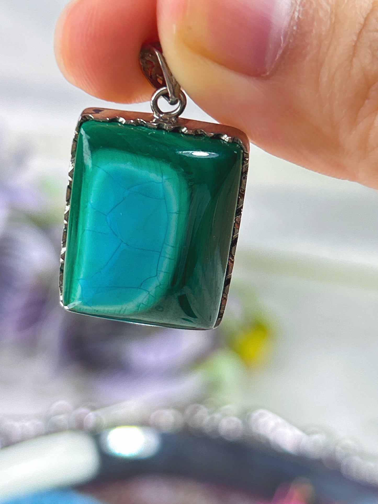 Chrysocolla pendant