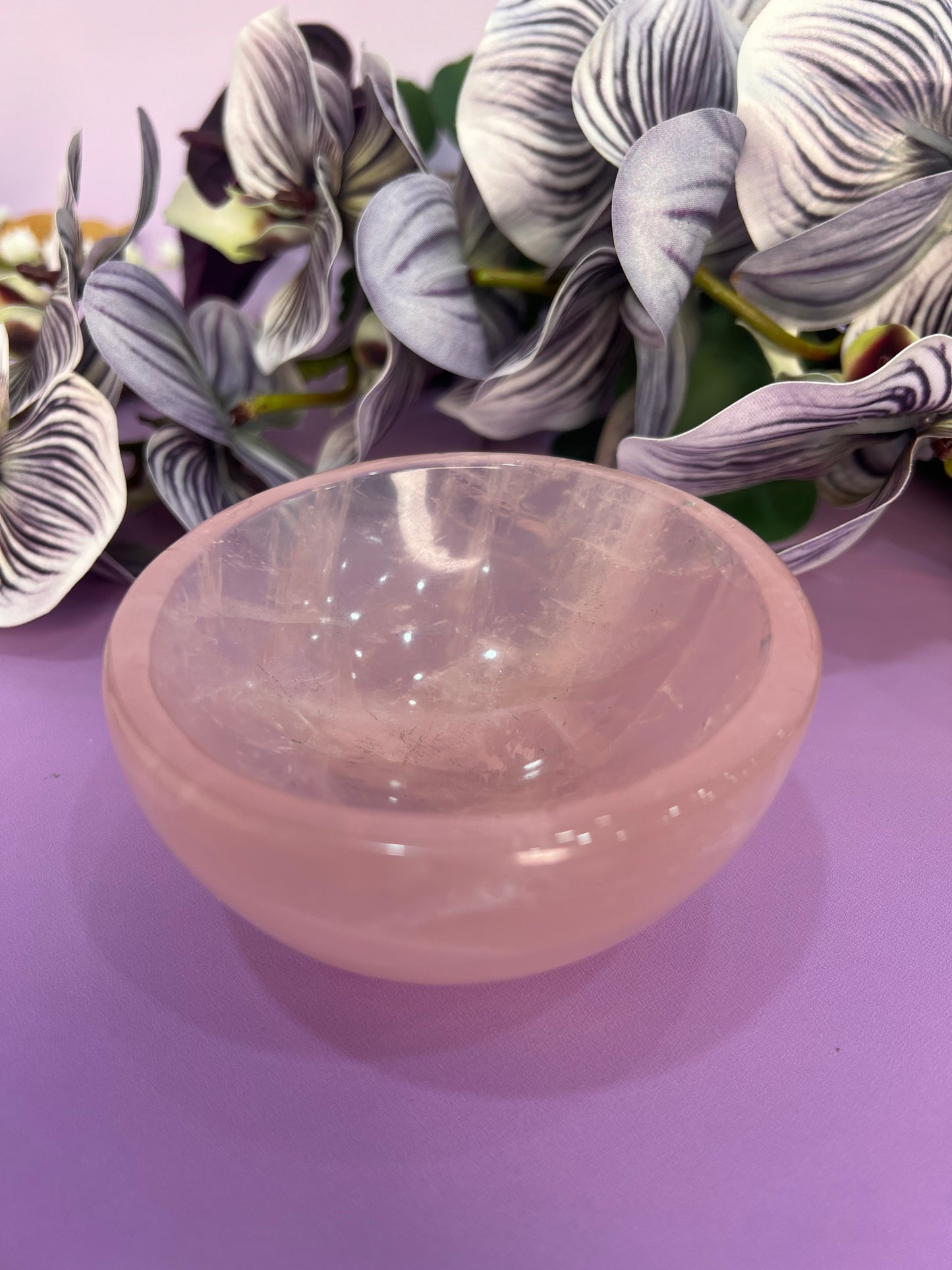 Starlight rose quartz bowl