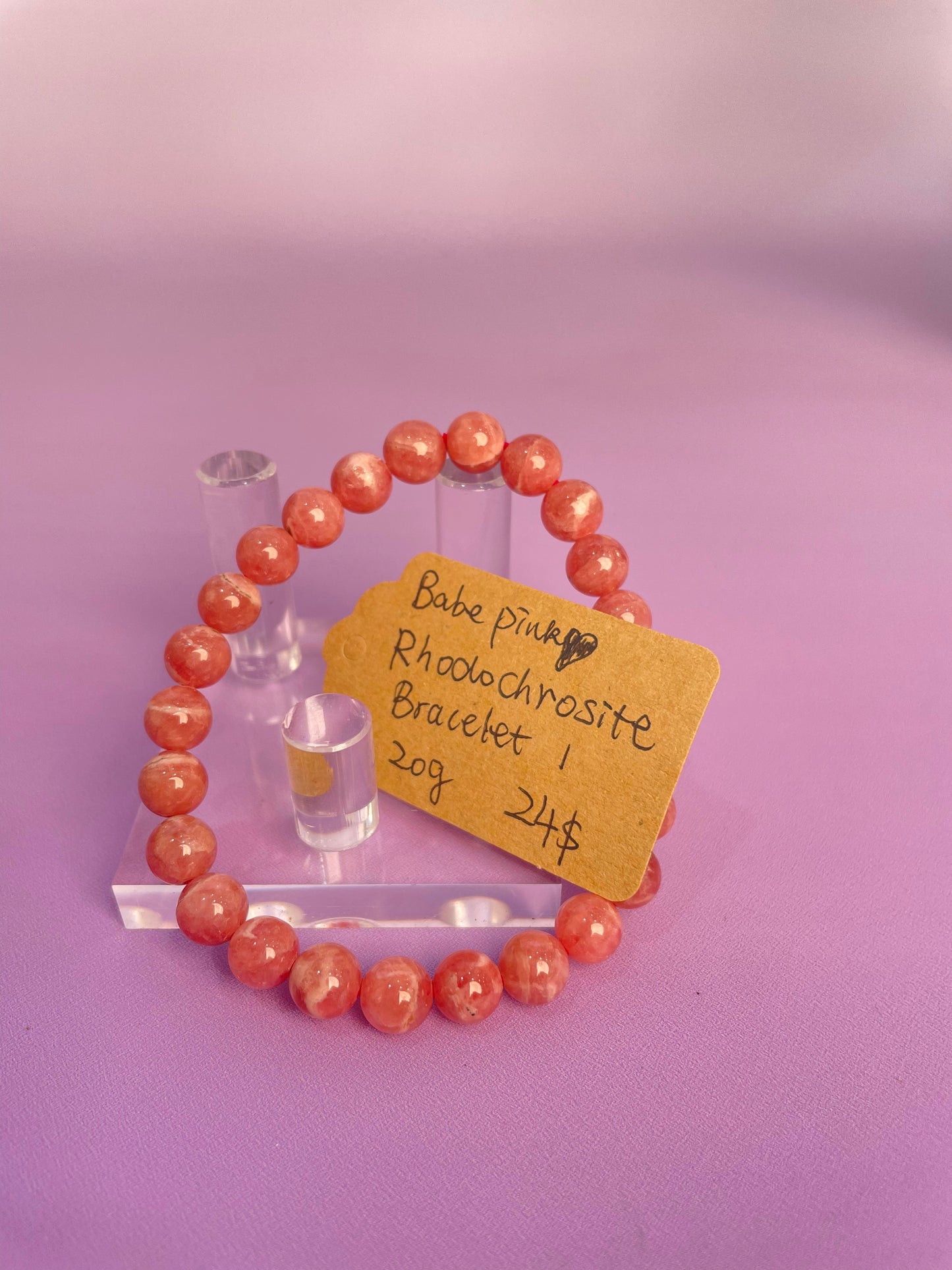 Babe Pink Rhodochrosite Bracelet