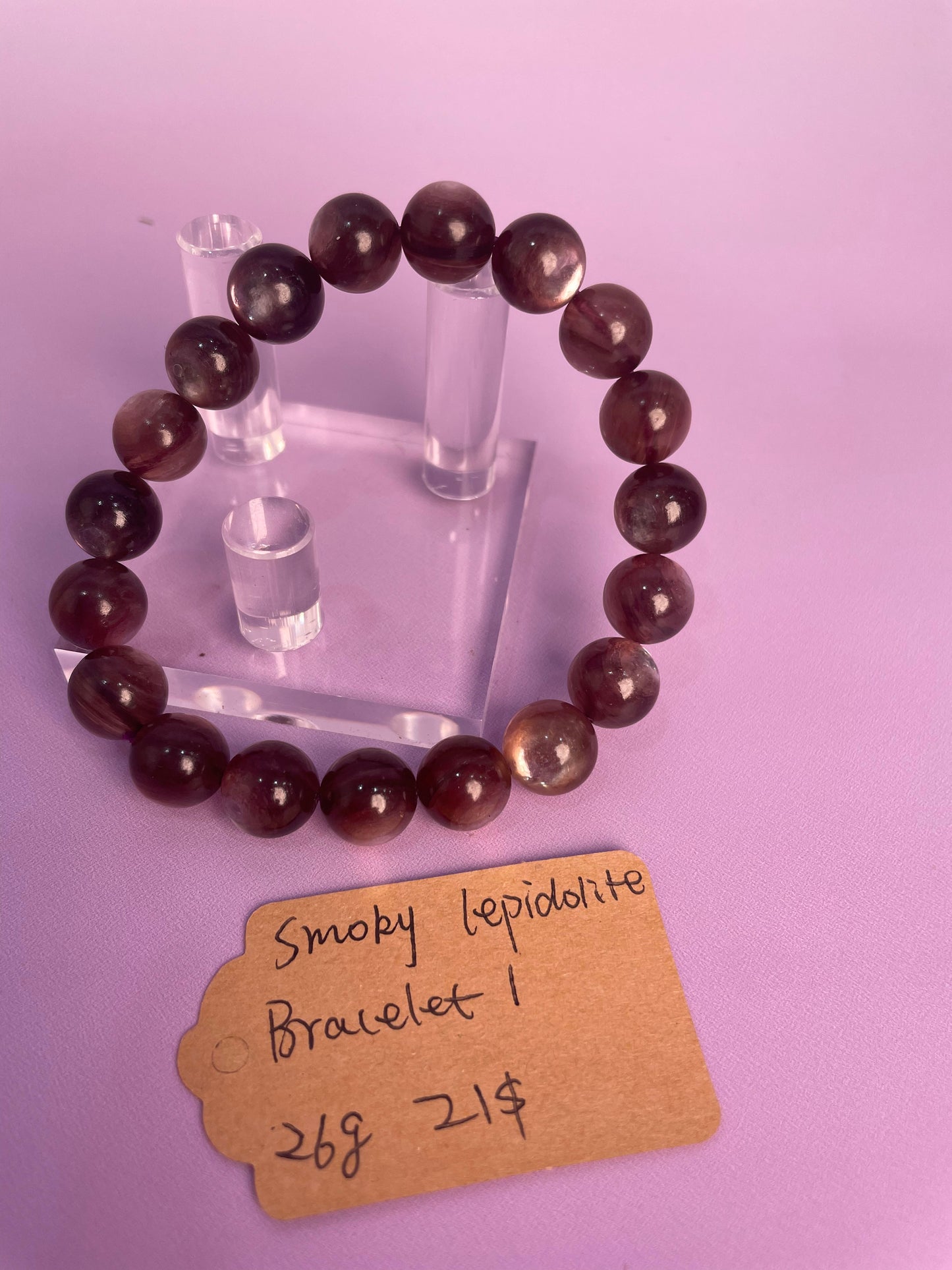 Smoky Lepidolite Bracelet