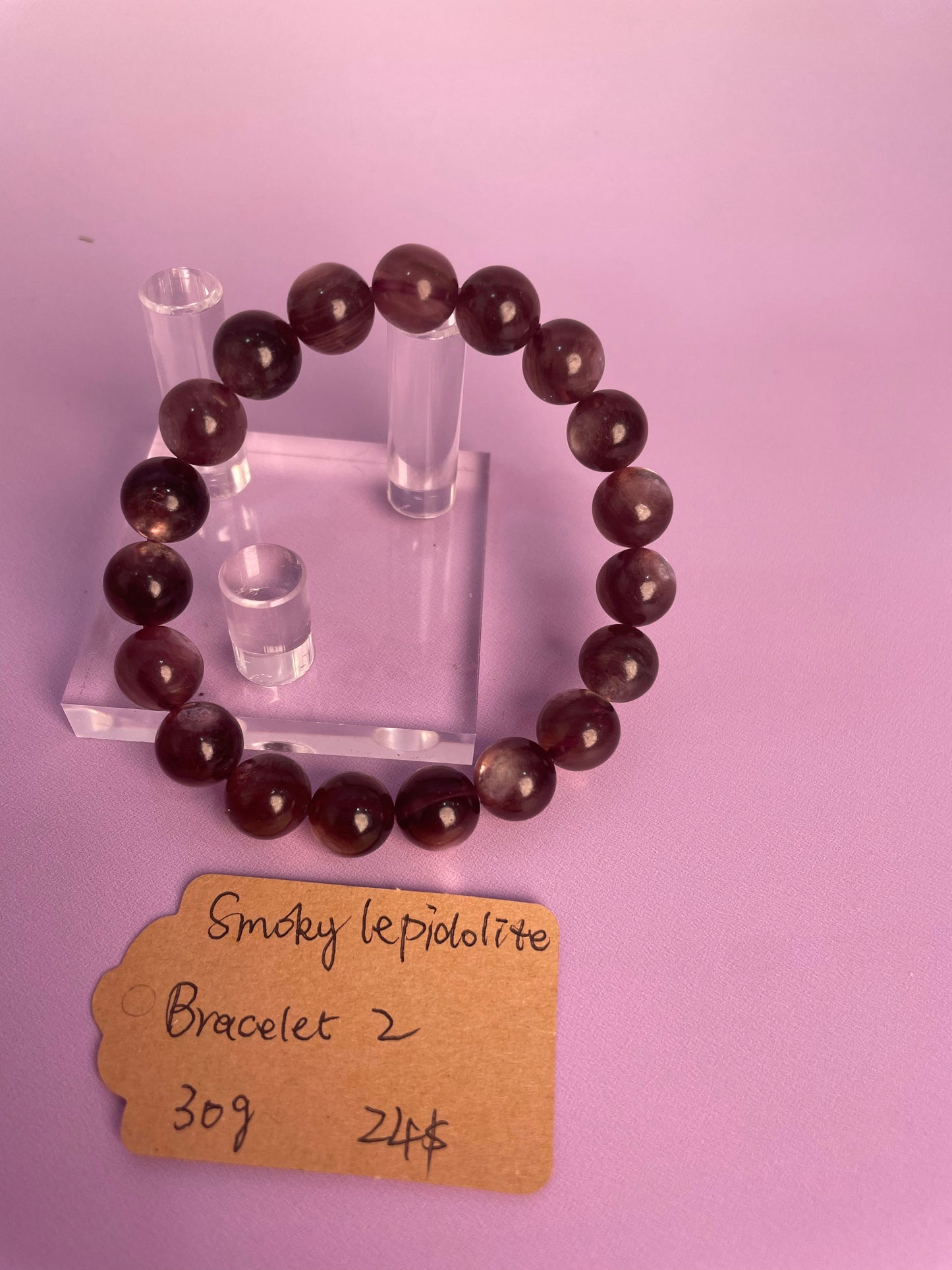 Smoky Lepidolite Bracelet