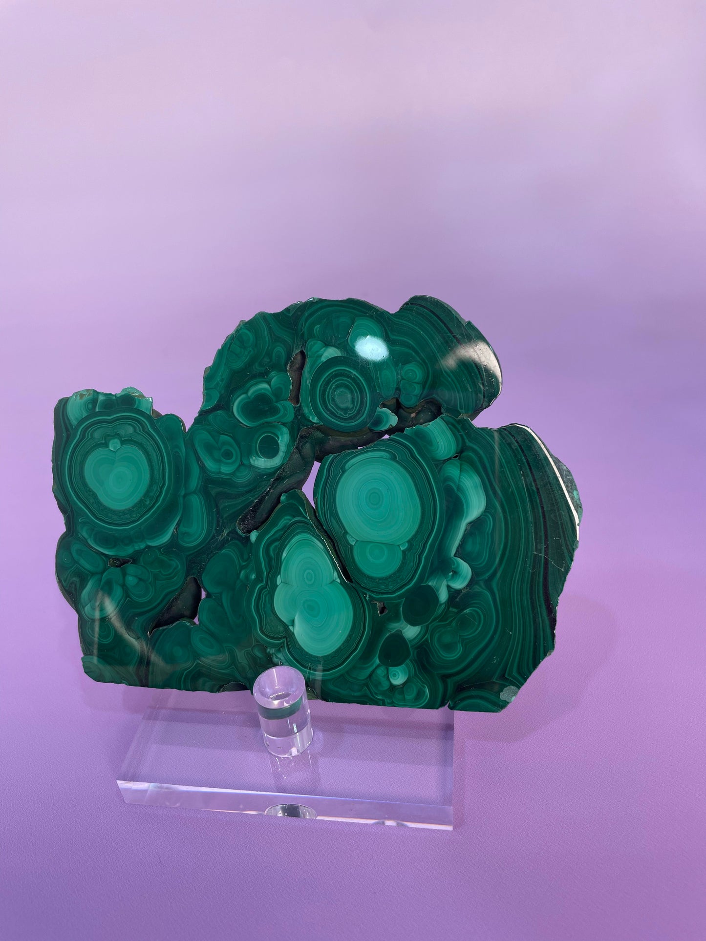 Malachite slab