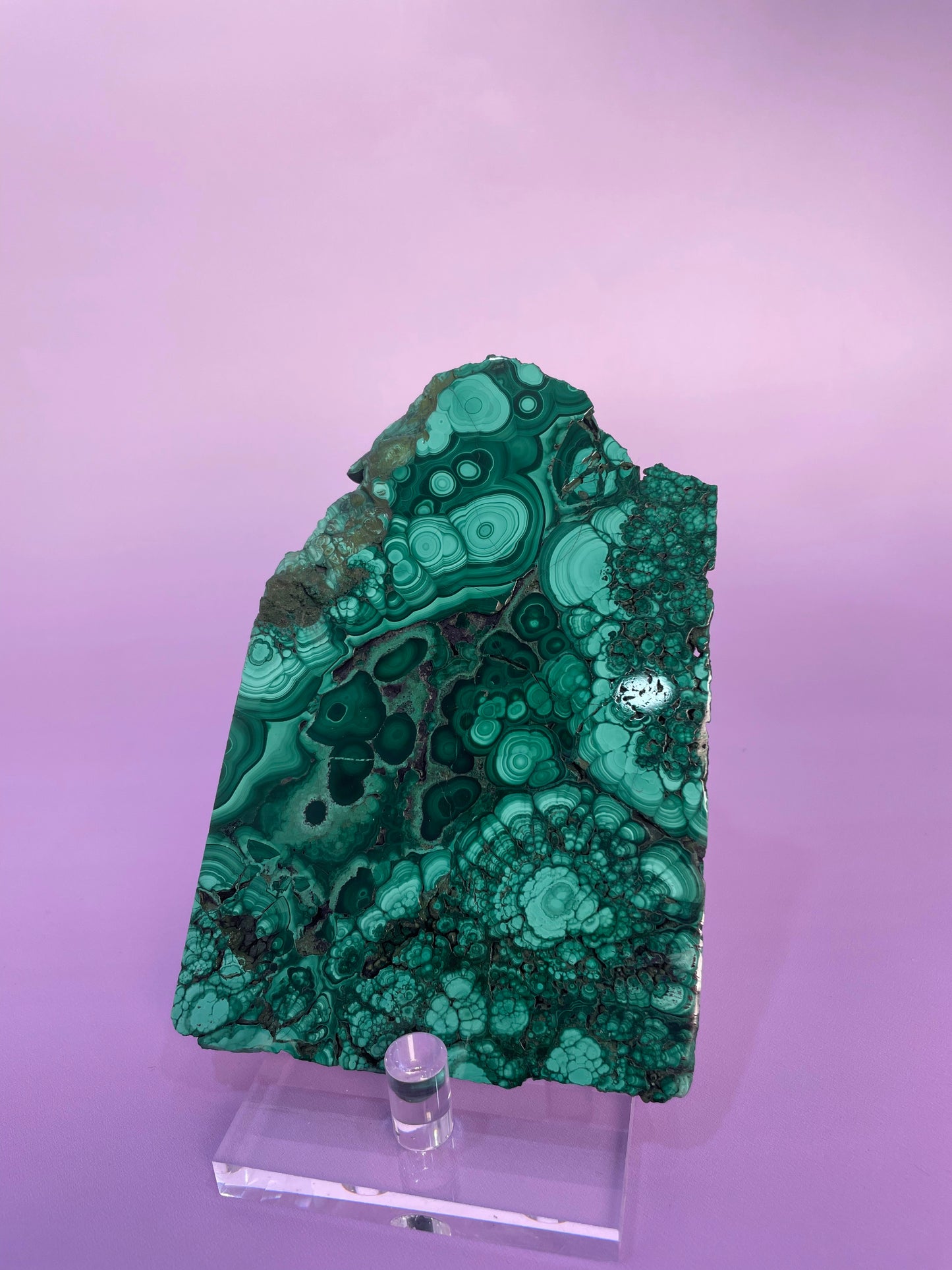 Malachite slab