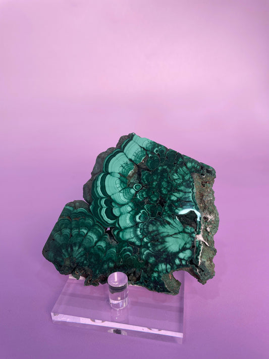 Malachite slab