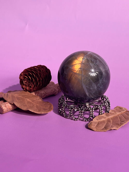 Purple labradorite sphere